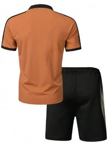 Bộ 3 món quần short ngắn tay nam mùa hè mới, áo polo và áo thun công sở chống nhăn, kiểu dáng thường ngày. - Nhiều màu - Xem 6