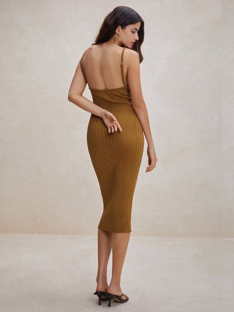 Summer Solid Color Bodycon Tube Dress With Spaghetti Straps For Women