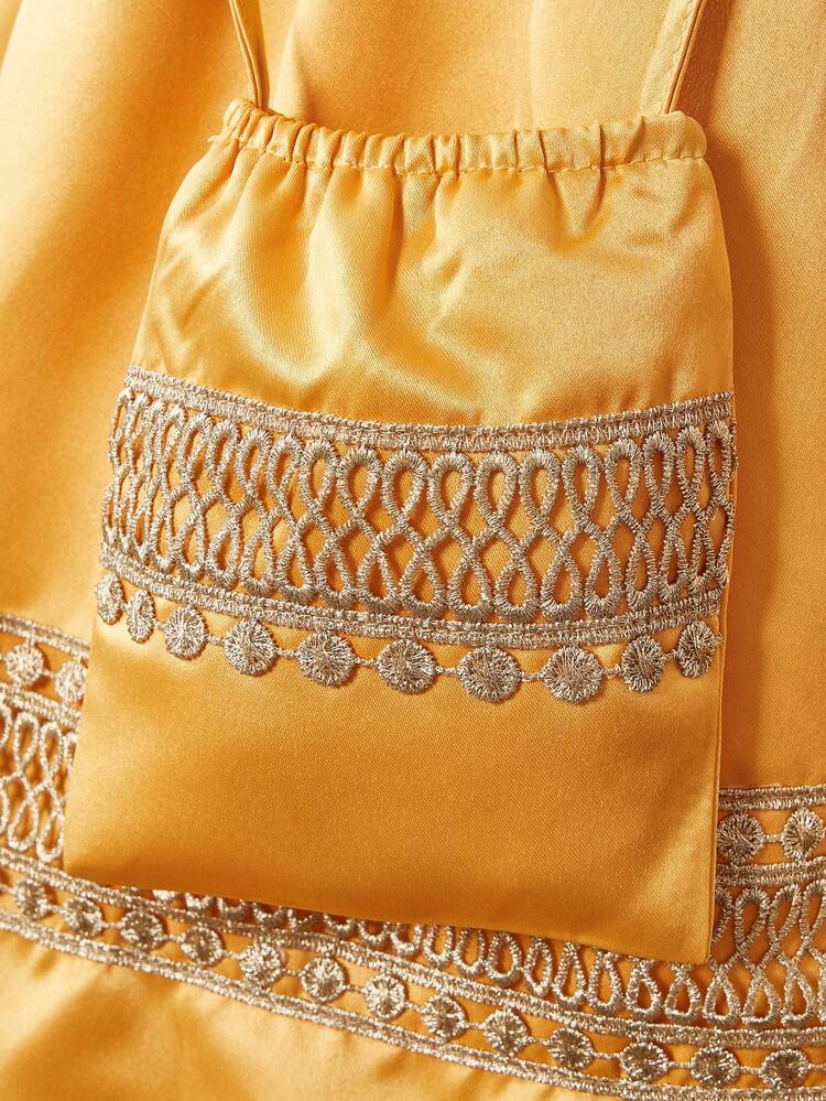 Young Girl Summer Floral Lace Cap Sleeve Dress