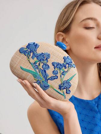 MOTF PREMIUM EMBROIDERED CLUTCH BAG FOR WOMEN