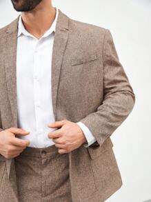 EASEVO Men's Plus Size Woven Casual Blazer Jacket - Multicolor - View 6