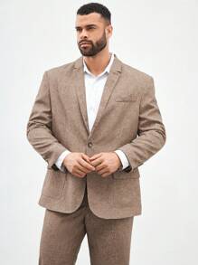 EASEVO Men's Plus Size Woven Casual Blazer Jacket - Multicolor - View 1