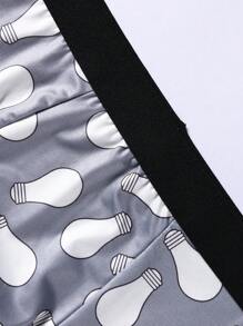 Bóxers Para Hombres Con Impresión De Bombilla