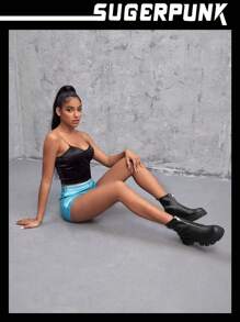 Sugerpunk Zipper Front Classic Boots - Black - View 2