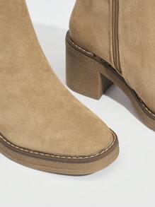 Styleloop Damstövlar och korta stövlar, vävd semesterstil, bohemisk stil, västerländsk stil, musikfestivalstil, lämplig för Halloween, jul, fest - Kaki - Visa 4