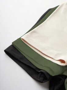 SHEIN Unity Solid Color Short Sleeve Bodysuit, Summer - Multicolor - View 5