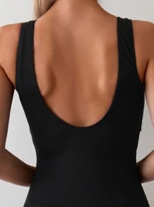 SHEIN Swim Women's Fashionable Mesh Splice One Piece Swimsuit For Spring/Summer