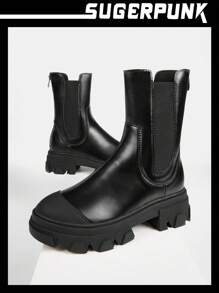 Sugerpunk Botas chelsea con cremallera trasera