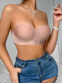 女性款1入無線無肩帶無縫鉤環內衣