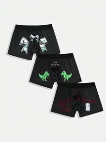 Men's Digital Printed Boxer Briefs (Pack Of 3) - Multicolor - View 4