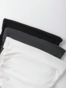 Lunelith SHEIN Lunessa Top sin tirantes de verano para mujeres con pliegues y unicolor