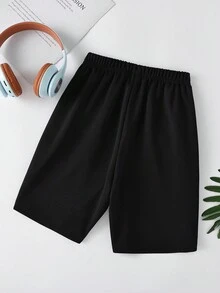 Quần short dáng rộng in nơ thông thường cho bé gái Tween (Big Kids) - màu đen - Xem 2