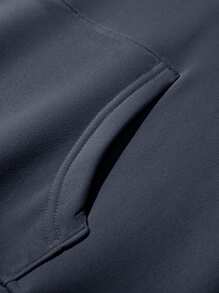 Manfinity EMRG Loose Fit Men's Drop Shoulder Hoodie With Slogan & Cartoon Graphics - Grey - View 4