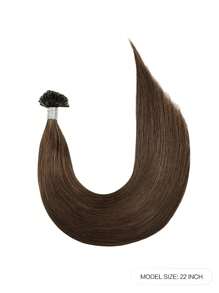 50pcs U Tip Hair Straight Dark Brown Color 150% 18-24 Inch Remy Human Hair U Tip Hair Extension Light Brown Color Hair Extensions - S4 - View 4