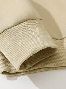 Manfinity Dauomo Men's Round Neck Simple Sweatshirt - Apricot - View 3