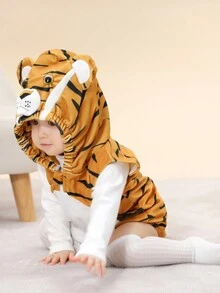 Bộ đồ liền thân bé trai không tay theo phong cách hình con hổ - Nhiều màu - Xem 4