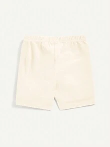 Cozy Pixies 嬰兒女孩緊身純色花卉圖案短袖短褲家居套裝4件套 - 黃色 - 查看 7