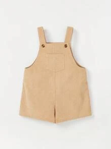 Cozy Pixies Baby Boy Solid Tee & Pocket Patched Overall Romper - Multicolor - View 11