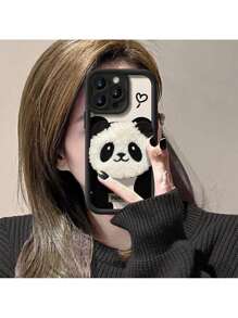 Apple Cute Panda Doll 3D Silicone Phone Case Compatible With IPhone 15/15 Pro/15 Pro Max/14/13/12/11/XS Max Series, Phone Protective Cover