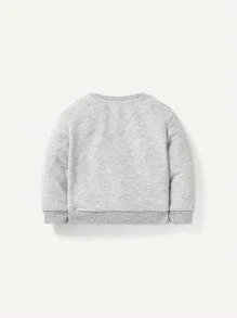 Baby Boy 2pcs Solid Sweatshirt - Light Grey - View 2