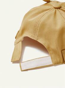 SHEIN 1 pieza Gorra con bordado de oso de dibujos animados de pana