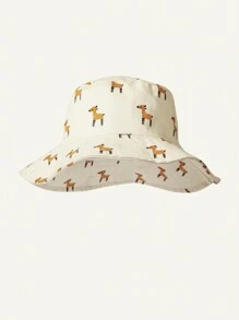 Cozy Pixies Children's Animal Print Bucket Hat For Babies And Kids - Beige - View 4