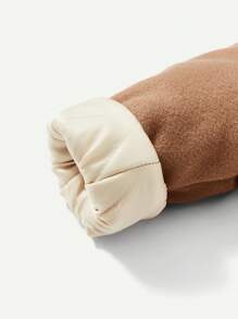 Áo khoác đệm thêu chữ cho bé trai - Màu Khaki - Xem 6