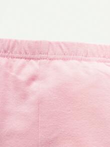 Baby Girl 3pcs Cartoon Graphic Leggings - Pink - View 2