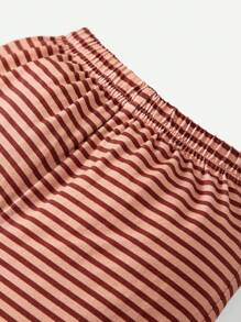 女嬰2入組卡通圖案T恤&2入組長褲 - 白色 - 查看 4