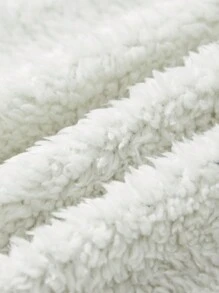 Baby Girl Fuzzy Trim Hooded Thermal Lined Jacket - Army Green - View 3