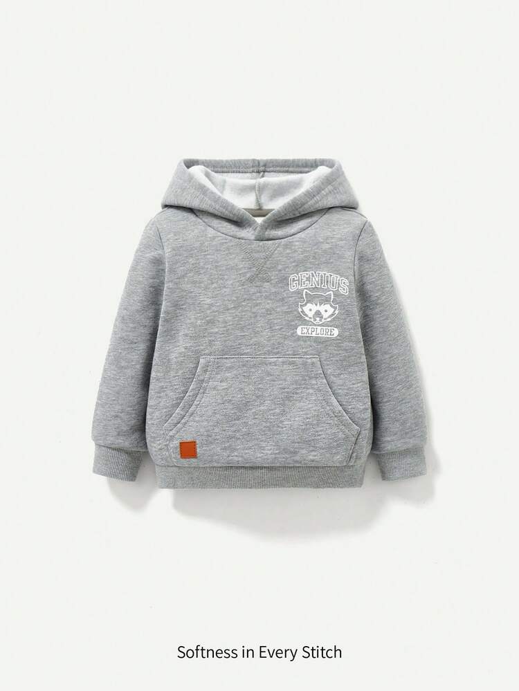 Baby Boy Letter Graphic Patch Detail Sweatshirt