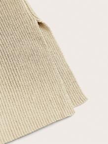 SHEIN BASICS Top unicolor tejido de canalé - Albaricoque - Ver 9