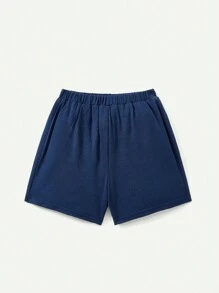 Cozy Pixies Baby Boys' Striped Round Neck Short Sleeve Tee, Cartoon Sailboat Pattern Tee, Solid Color Shorts 4pcs/Set