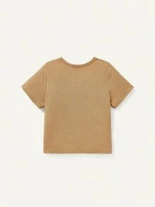Cozy Pixies Baby Jungen Weicher Strick Cartoon Muster Rundhals Kurzarm T-shirt Set, 3 Stücke