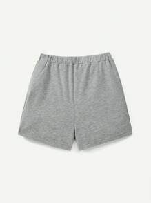 Cozy Pixies Baby Boys' Color Block Round Neck Pullover T-Shirt And Solid Color Shorts Set - Light Grey - View 5