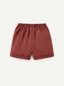 Cozy Pixies Baby Boys' Boat Pattern Round Neck Short Sleeve Top And Solid Color Shorts Set