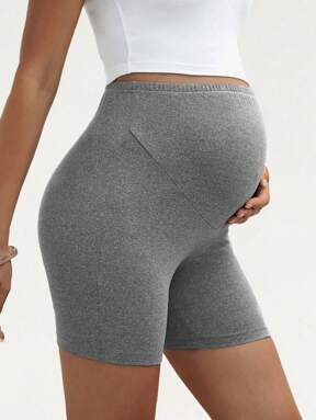 SHEIN Maternity Wideband Waist Biker Shorts