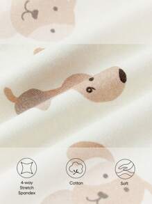 Cozy Pixies Baby Boy Snug Fit Pajama Set With Cartoon Animal Pattern, Including Long-Sleeved Crew-Neck Pullovers And Footed Pants (4pcs) - Multicolor - View 13