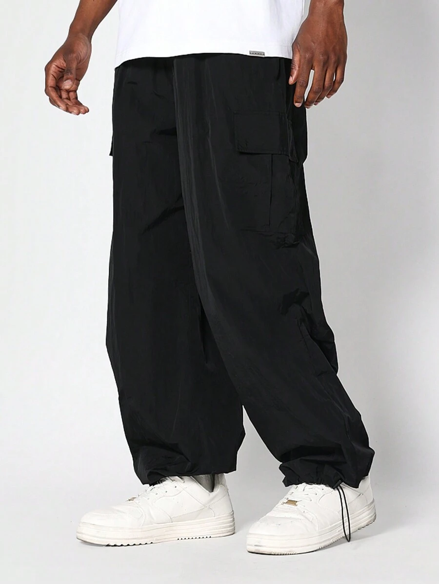 SUMWON Nylon Cargo Pant - Black - View 1