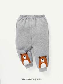 Cozy Pixies Đứa bé trai Đồ họa Hoạt hình Quần thể thao - Xám - Xem 1