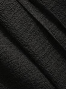 Dazy Designer 女士街头风格黑色圆领泡泡袖设计连衣裙太阳裙 - 黑色 - 查看 7