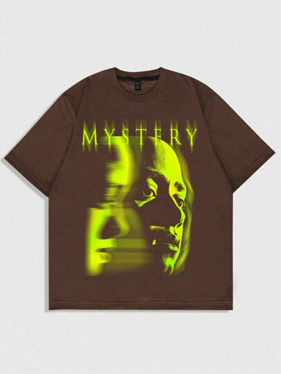 Street Life Camiseta De Cuello Redondo De Manga Corta Con La Cara De Fantasma Para Hombre, Adecuada Para Llevar Diariamente En Primavera Y Verano