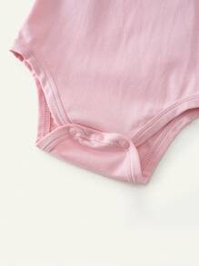 Cozy Pixies Bộ ba món dành cho bé gái bao gồm áo liền quần có viền xếp nếp hoa & sọc & trơn - Nhiều màu - Xem 10