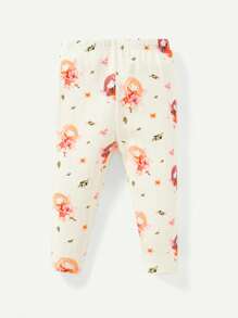 4pcs Baby Girl Snug Fit Pajama Set With  Pattern Round Neck Long Sleeve Top And Pants - Multicolor - View 12