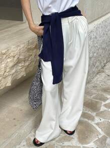 DAZY Blue Sleeveless Knitted Top - Navy Blue - View 4