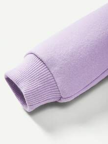 女嬰字母圖案運動衫&帽 - 紫色 - 查看 5