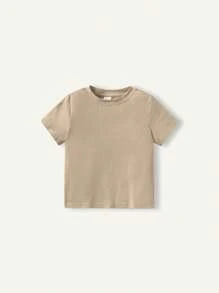 Cozy Pixies Baby Boy Solid Color Soft Knitted Round Neck Short Sleeve Pullover Set Of 3