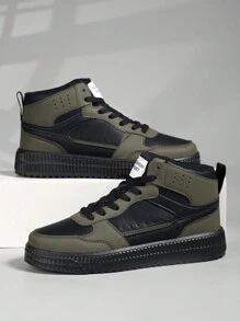 Bằng phẳng Nam Giày dép Giải trí Giày thể thao , Coa dây Đế mềm Bằng phẳng Thoải mái Giày trượt băng Cho nam giới , Nhẹ Cao-top Hằng ngày Giày dép Nam - Nhiều màu - Xem 4