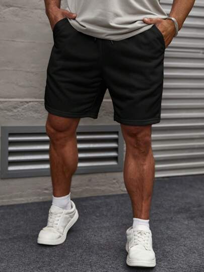 Manfinity RelaxMax Men Solid Casual Fit Casual Shorts For Summer