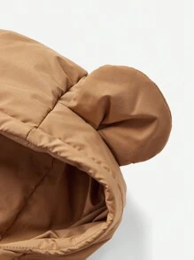 Cozy Pixies Baby Girl 3D Ear Design Hooded Zipper Jacket Without Tee